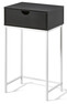 Plint - Sängbord med 1 låda, 40x28,5x70 cm - Svart