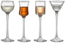 Nubbe - Snapsglas, H 16 cm, 4 cl, 4 pack - Vit