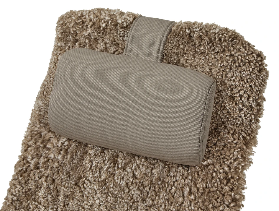 Anne - Fåtölj med fotpall - Brun