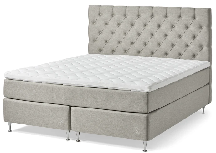 Särö Exclusive, Kontinentalsäng, dubbelsäng med bäddmadrass Särö Exclusive och Särö pikerad L sänggavel