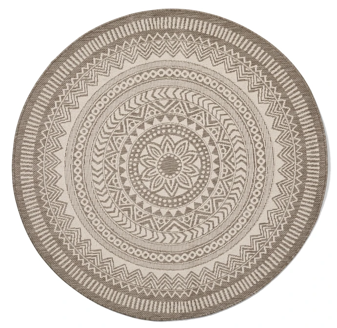 Enerum, Flatvävd matta, inom-/utomhus, Ø 160 cm