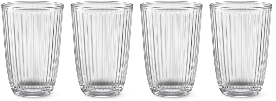 Stripe - Longdrinkglas 4-pack, H 11,8 Ø8,3, 37 cl,  - Vit
