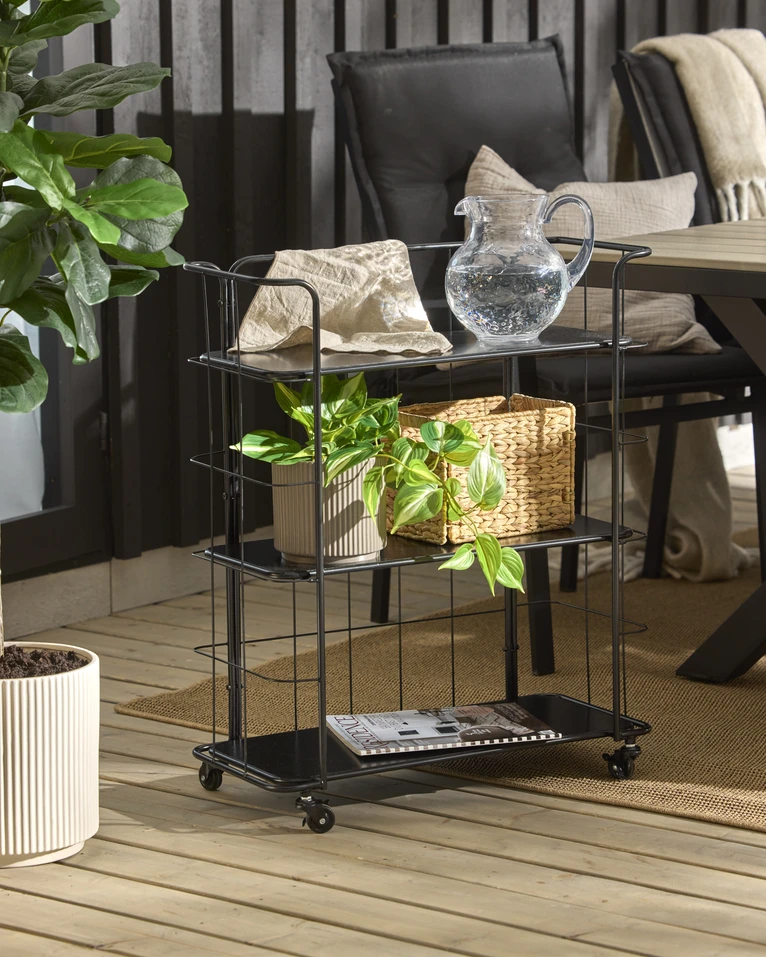 Odette, Rullvagn med 3 hyllplan, 64,5x28x78 cm