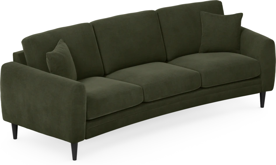 Eden - 3-sits soffa svängd - Grön