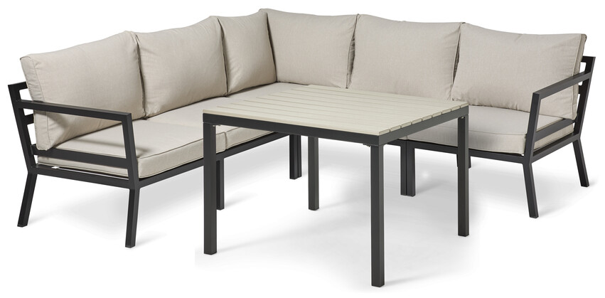 Maxime - Utesoffa med bord L 90 cm - Svart