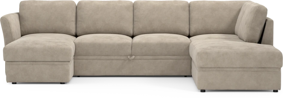 Öland - Bäddsoffa med schäslong vänster och divan höger - Beige