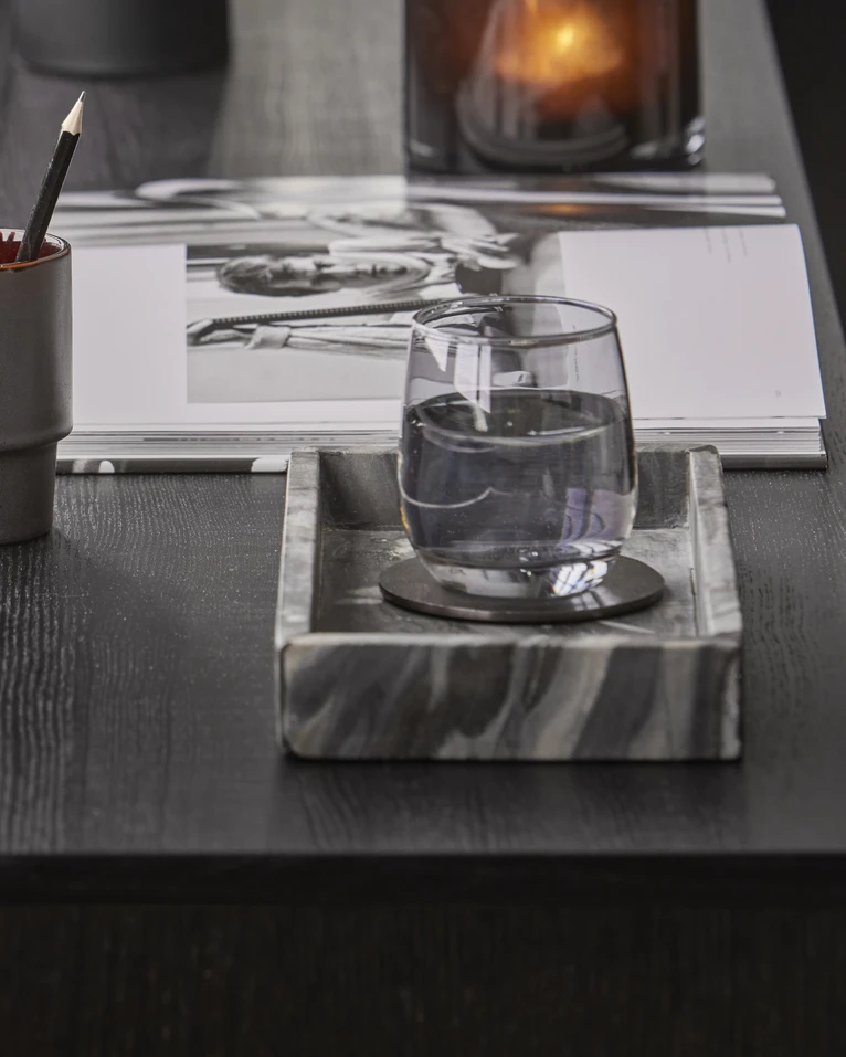 Marmor, Bricka, 15x30x4 cm