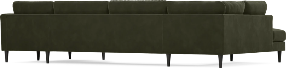 Bridge - 3-sits soffa med divan vänster och schäslong höger - Grön