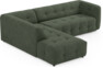 Bella - 3-sits soffa med divan vänster - Grön