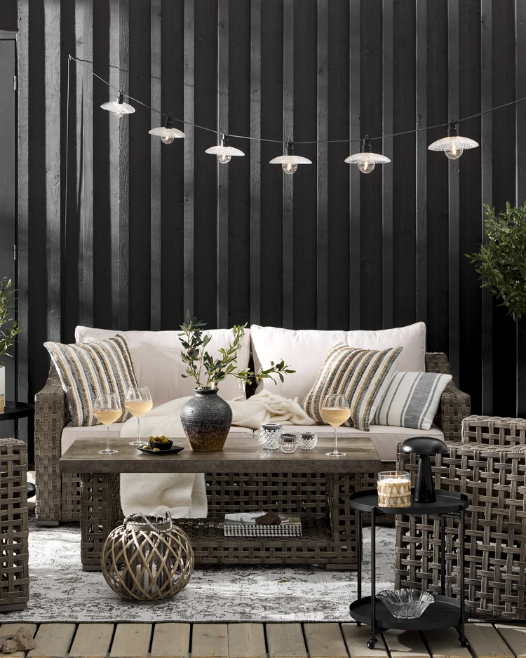 Riviera - Utegrupp med soffa, 2 fåtöljer och bord - inspiration