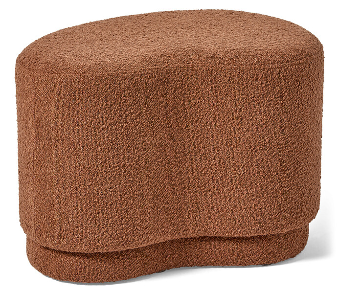 Kidney - Puff, B60 D40 cm - Orange