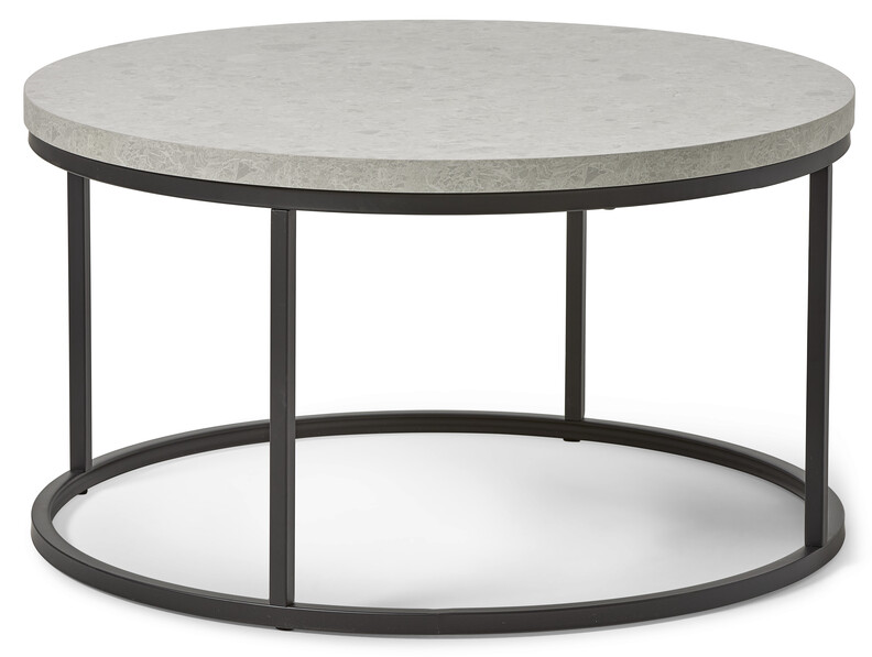 Santos - Soffbord, Ø 80 H 45 cm - Grå