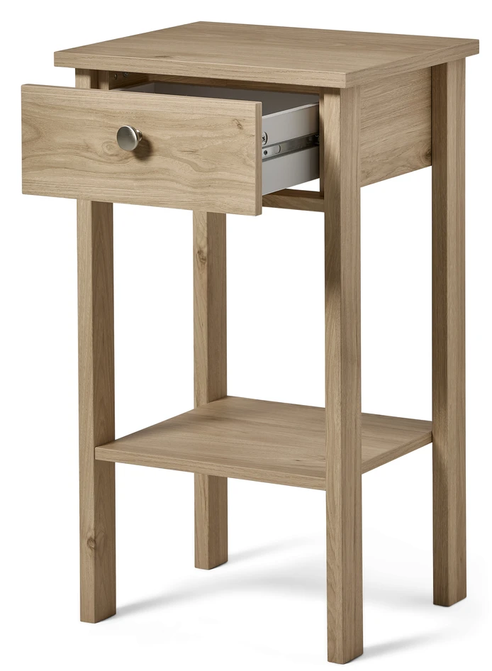Molly - Sängbord med 1 låda, 40x34x70 cm - Beige
