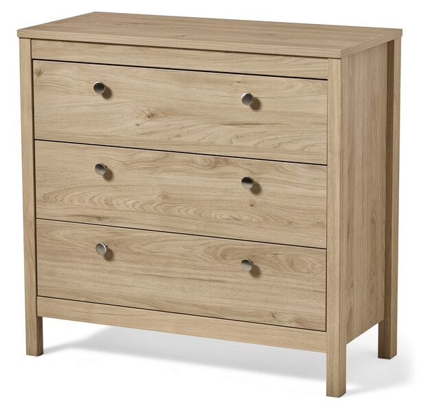 Molly - Byrå med 3 lådor, 82x38,5x80 cm - Beige