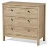 Molly - Byrå med 3 lådor, 82x38,5x80 cm - Beige