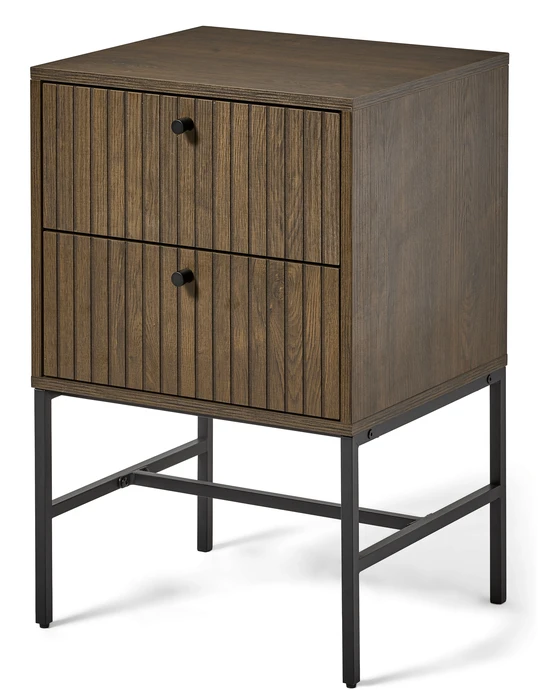 Tino, Sängbord med 2 lådor, 46x40x70 cm