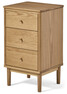 Tova - Sängbord med 3 lådor, 40x37x70 cm - Beige