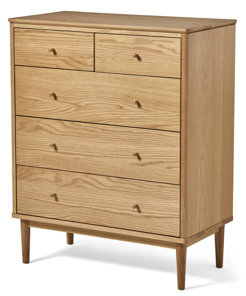 Tova - Byrå med 5 lådor, 80x42x100 cm - Beige