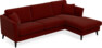 Eden - 2,5-sits soffa med schäslong - Röd