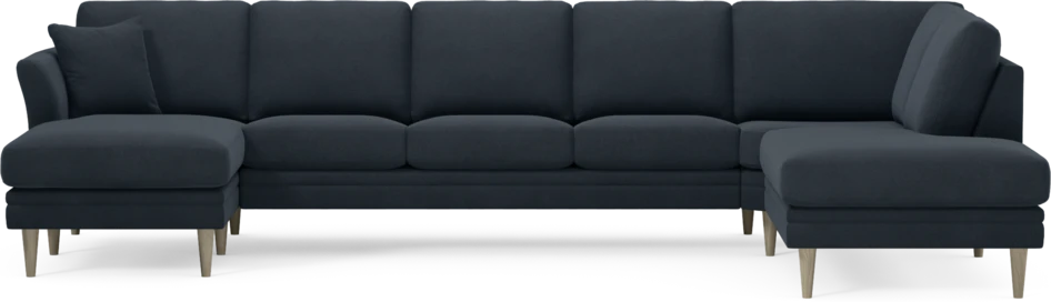 Eden - 3-sits soffa med schäslong vänster och divan höger - Blå