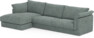 Cherrie Klädsel -  3-sits soffa med schäslong vänster - Blå