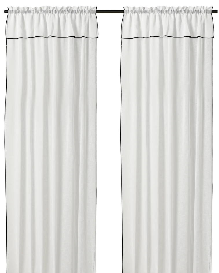 Charlotte - Gardin, 140x250 cm, 2-pack - Vit