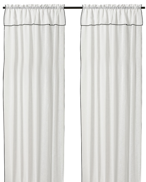 Charlotte - Gardin, 140x250 cm, 2-pack - Vit