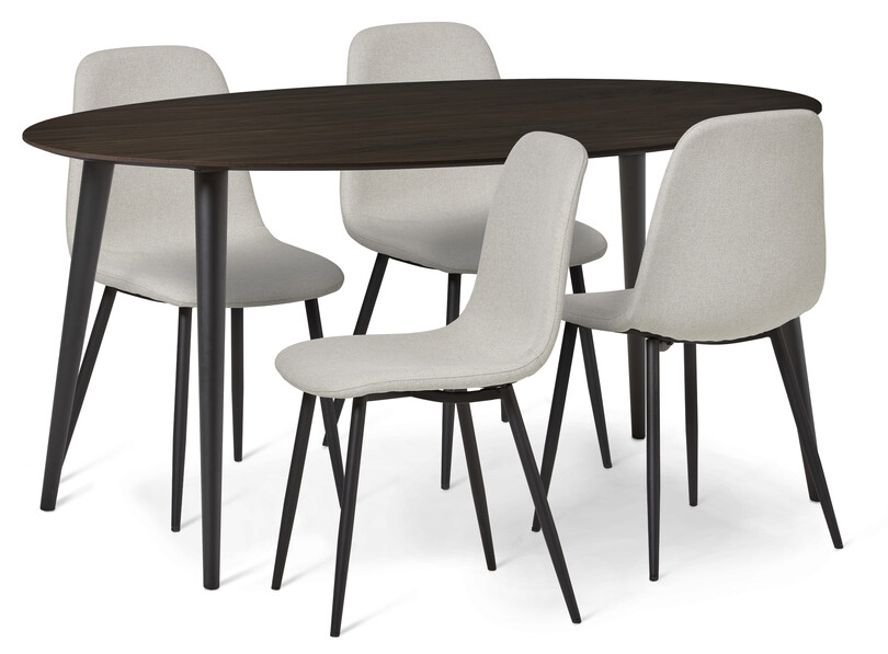 Plaine - Matgrupp med 4 stolar Tracy - Beige