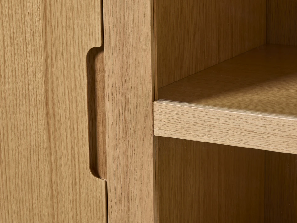 Anja - Vitrinskåp, 105x43,6x166 cm - Beige