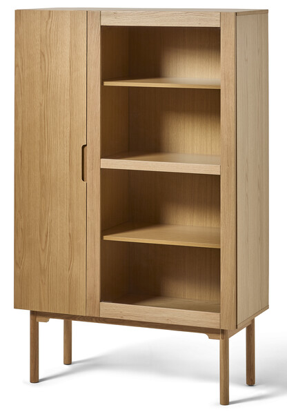 Anja - Vitrinskåp, 105x43,6x166 cm - Beige