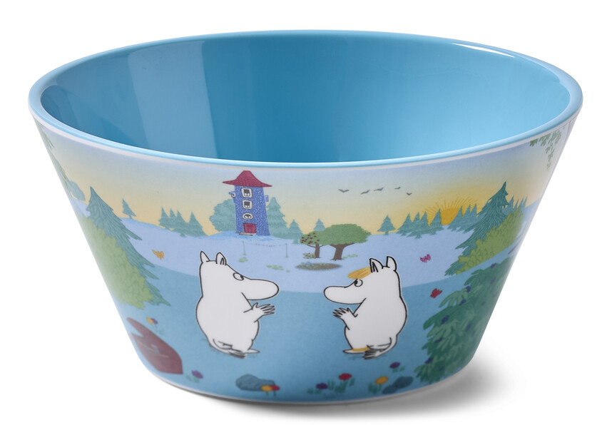 Mumin - Skål, H 7,5 Ø 15 cm - Blå