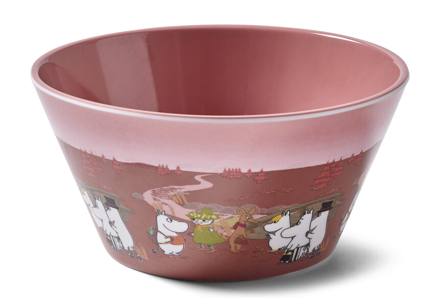 Mumin - Skål, H 7,5 Ø 15 cm - Rosa