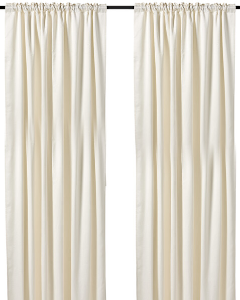 Grace - Rumsförmörkande gardin, 135x250 cm, 2-pack - Vit