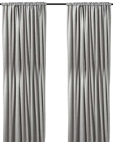 Grace - Rumsförmörkande gardin, 135x250 cm, 2-pack - Grå