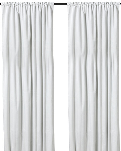 Nightfall - Mörkläggningsgardin, 135x250 cm, 2-pack - Vit