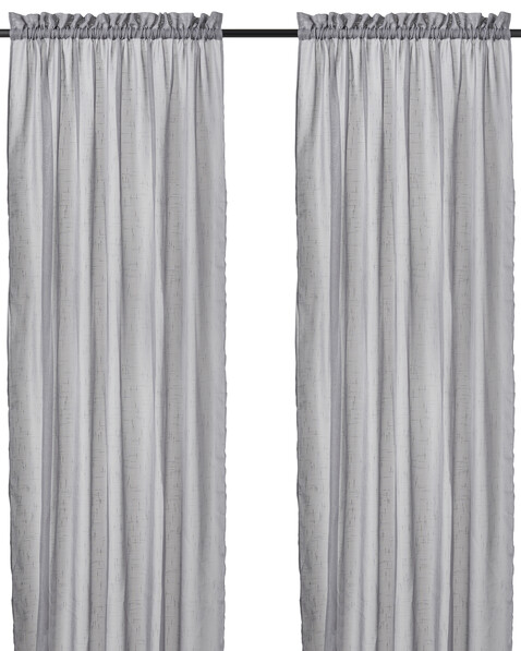 Cecilia - Gardin, 135x250 cm, 2-pack - Grå