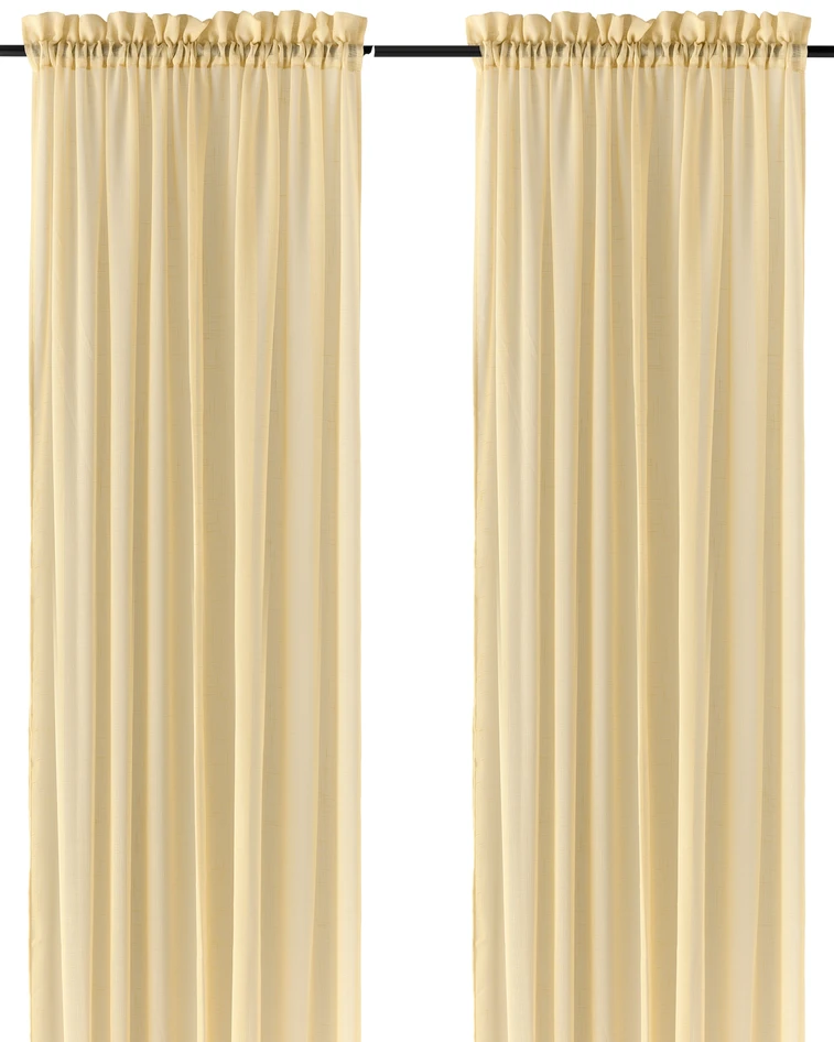 Cecilia - Gardin, 135x250 cm, 2-pack - Gul