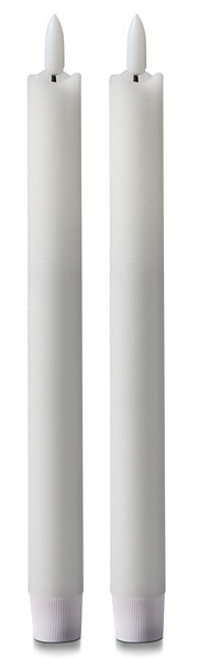 Skimra - LED-ljus, H 25 Ø 2,2 cm, 2-pack, timer - Vit