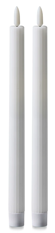 Skimra - LED-ljus, 2-pack, H 28 Ø 2,2 cm, timer - Vit