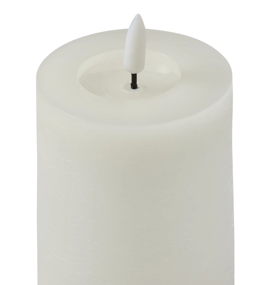 Skimra - LED-ljus, H 12 Ø 7,5 cm, timer - Vit
