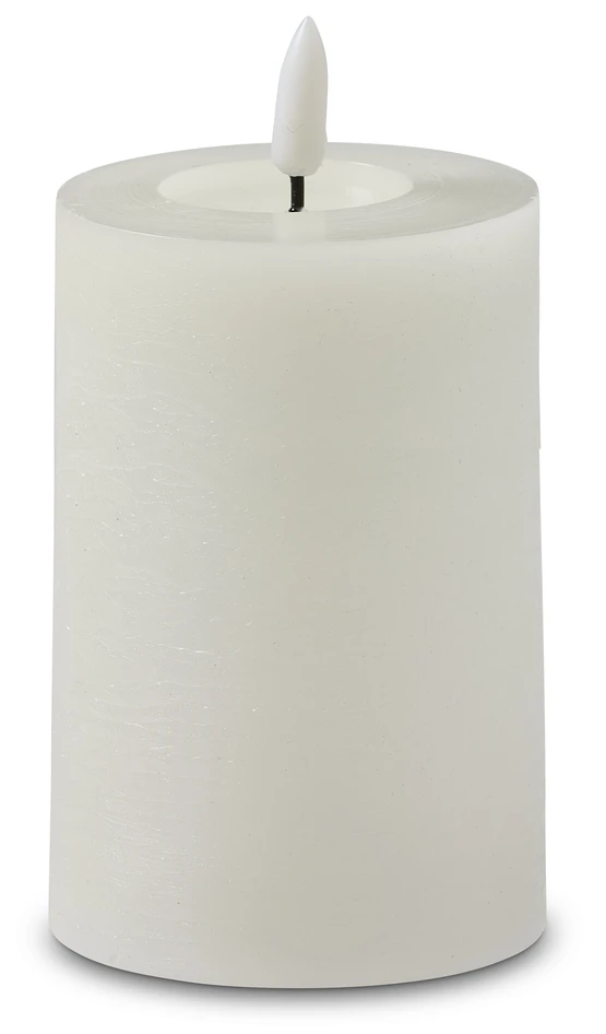 Skimra - LED-ljus, H 12 Ø 7,5 cm, timer - Vit