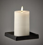Skimra - LED-ljus, H 12 Ø 7,5 cm, timer - Vit