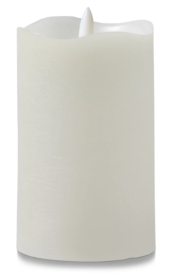Skimra - LED-ljus, H 12 Ø 7,5 cm, timer - Vit
