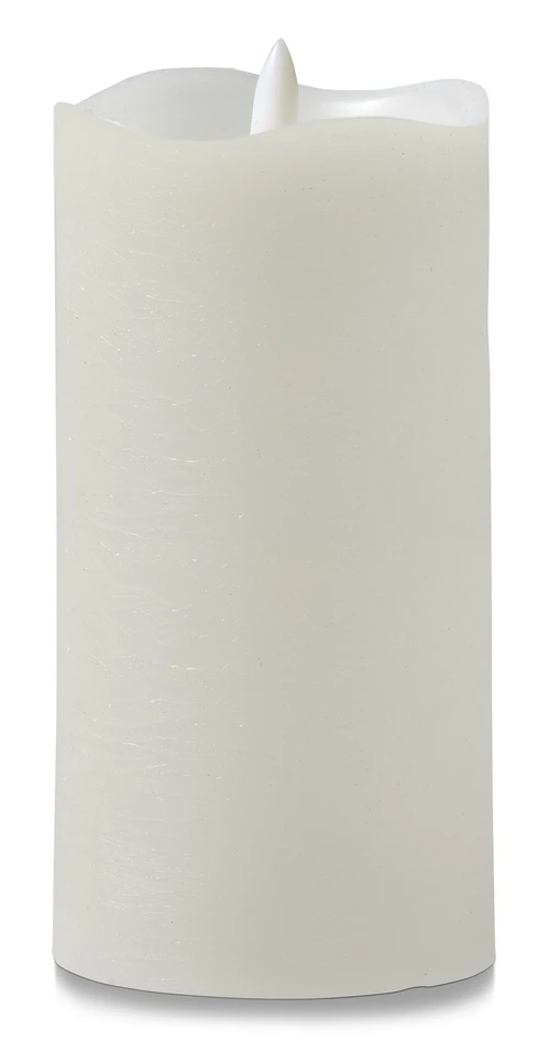 Skimra - LED-ljus, H 14,5 Ø 7,5 cm, timer - Vit