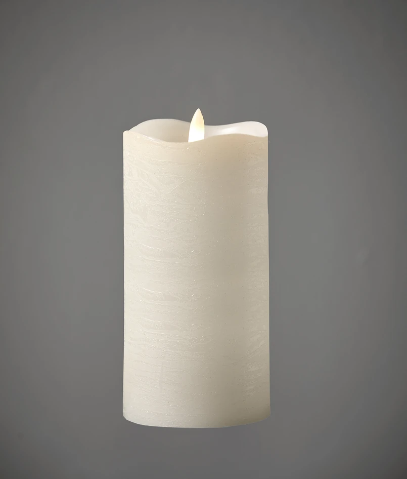 Skimra - LED-ljus, H 14,5 Ø 7,5 cm, timer - Vit