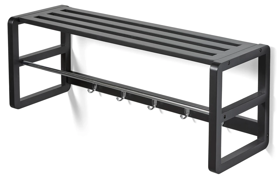 Branäs - Hatthylla, B 100 cm - Svart