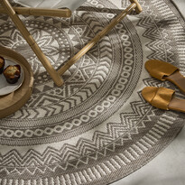 Enerum - Flatvävd matta, inom-/utomhus, Ø 160 cm - inspiration