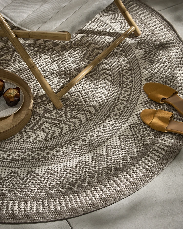 Enerum - Flatvävd matta, inom-/utomhus, Ø 160 cm - inspiration