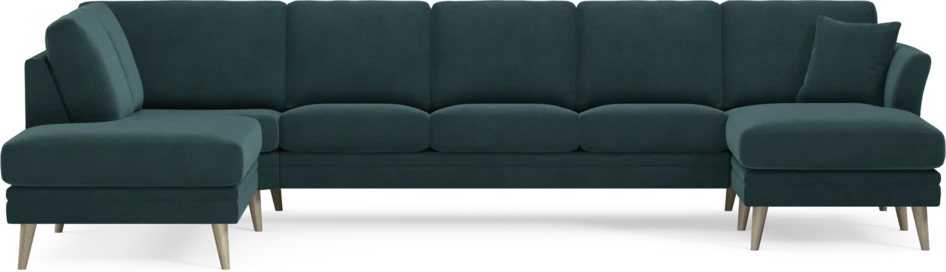 Eden - 3-sits soffa med divan vänster och schäslong höger - Blå