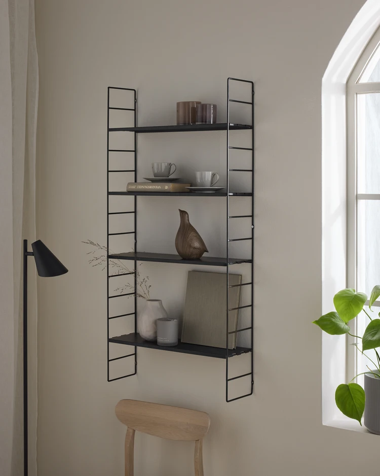 Wera - Vägghylla byggbar med 4 hyllplan, 60x18x121 cm - inspiration
